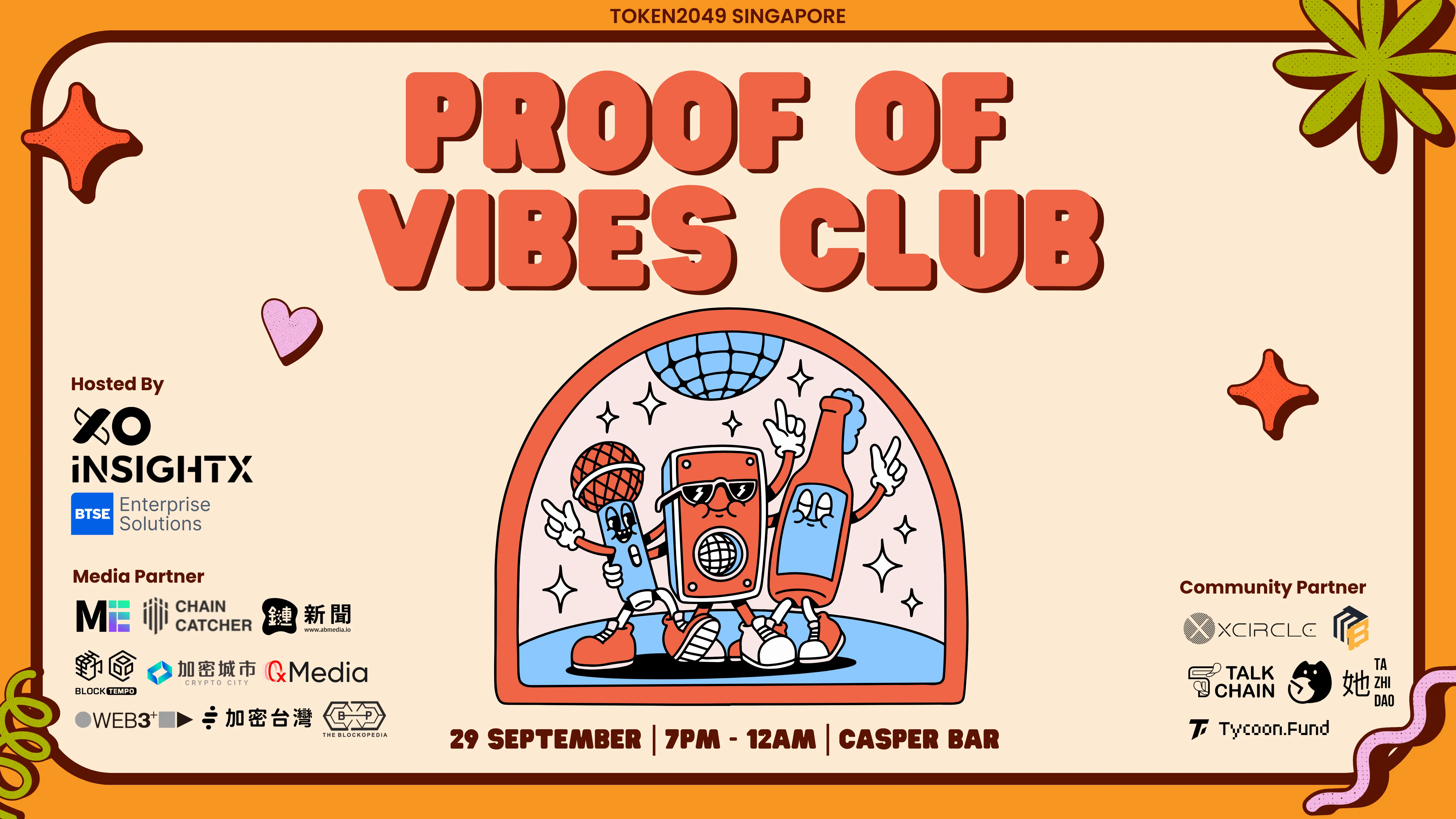 “Proof of Vibes” Web3 社交派對 9 月 29 日新加坡開幕