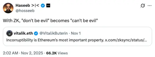 Vitalik praised ZKsync, which has long created the fastest zkVM