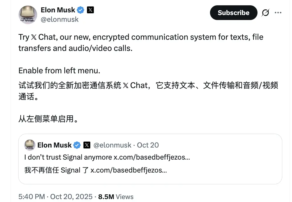 Kill the Bluebird: Can X Chat Become Musk's