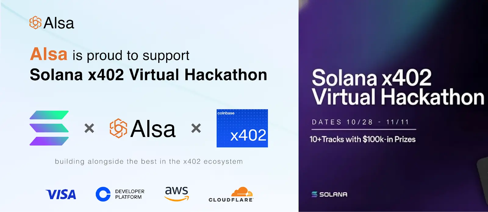 AIsa sponsors the Solana x402 Virtual Hackathon to jointly promote a new era of Agentic Payment