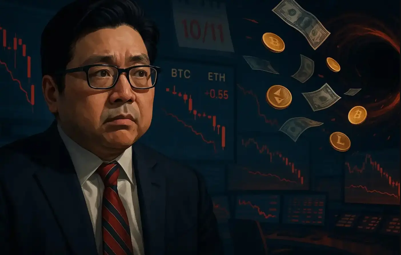 トム・リーの暴露：暴落は1011の流動性枯渇に起因し、マーケットメーカーが「財務のブラックホール」を埋めるために売却した。