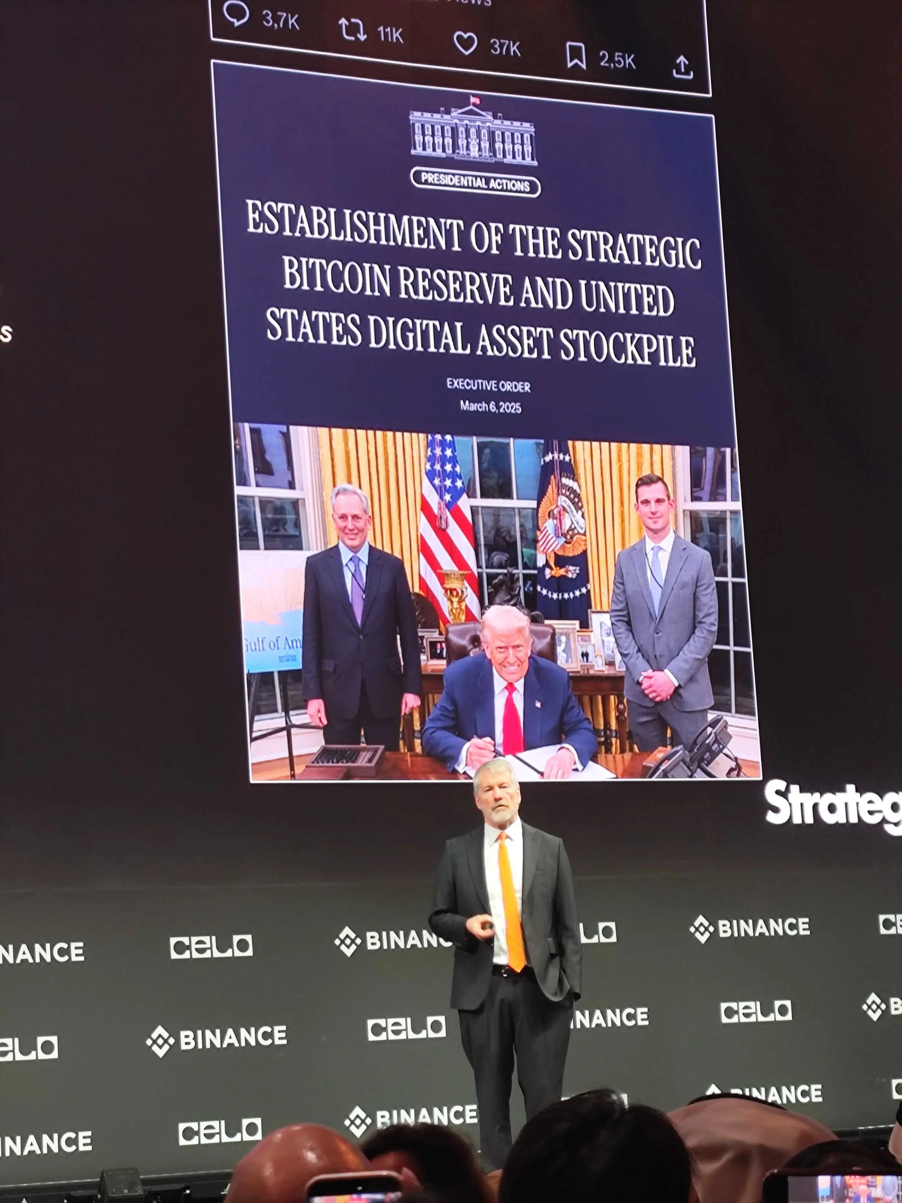 マイケル・セイラーは現場で戦略の財務データを公表し、資本構造が非常に健全であると述べた。