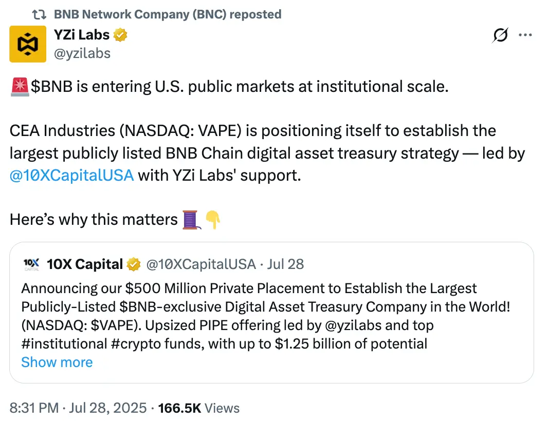 YZi Labs accuses 10X Capital of