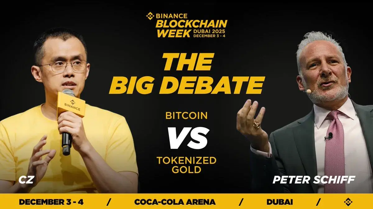CZ and Peter Schiff debating the value of bitcoin