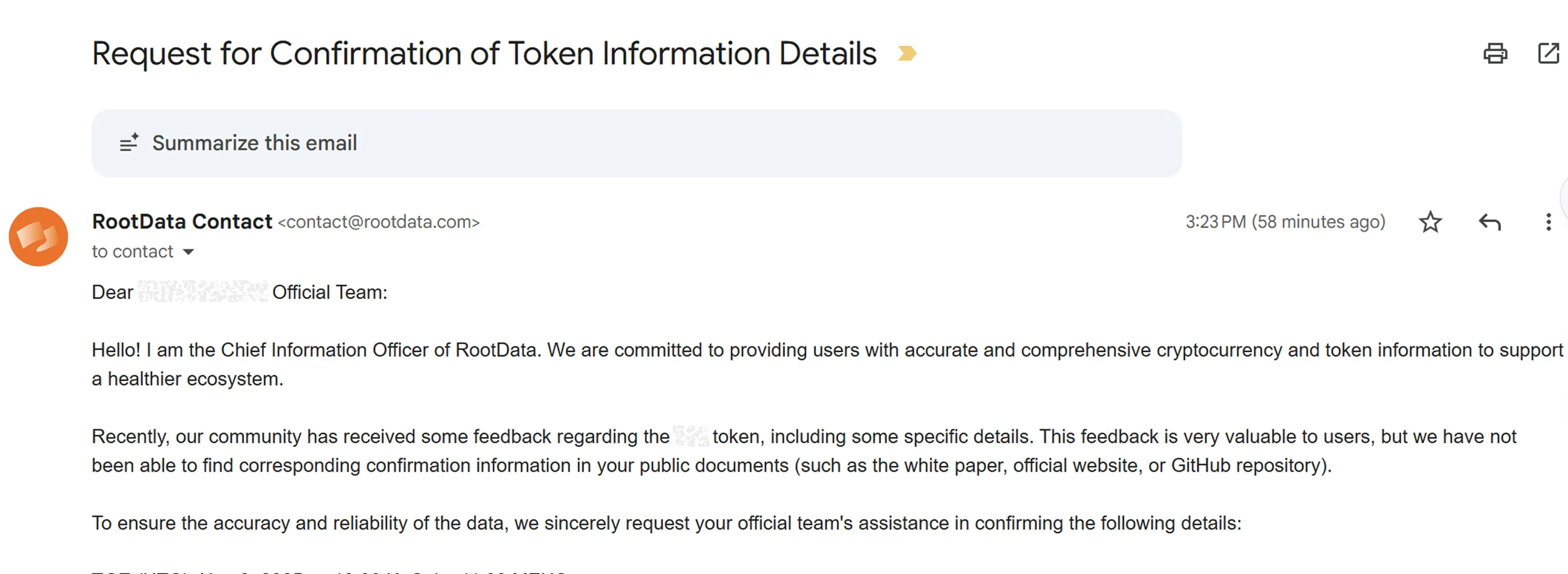 RootData token unlock bounty action: Today we have received 17 pieces of feedback, and the power of the community is accelerating the transparency of Web3!