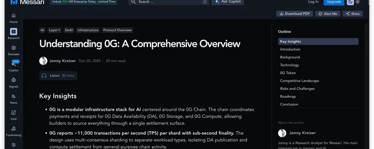 0G：分散型AIオペレーティングシステムの性能の頂点と技術的パラダイムの再構築