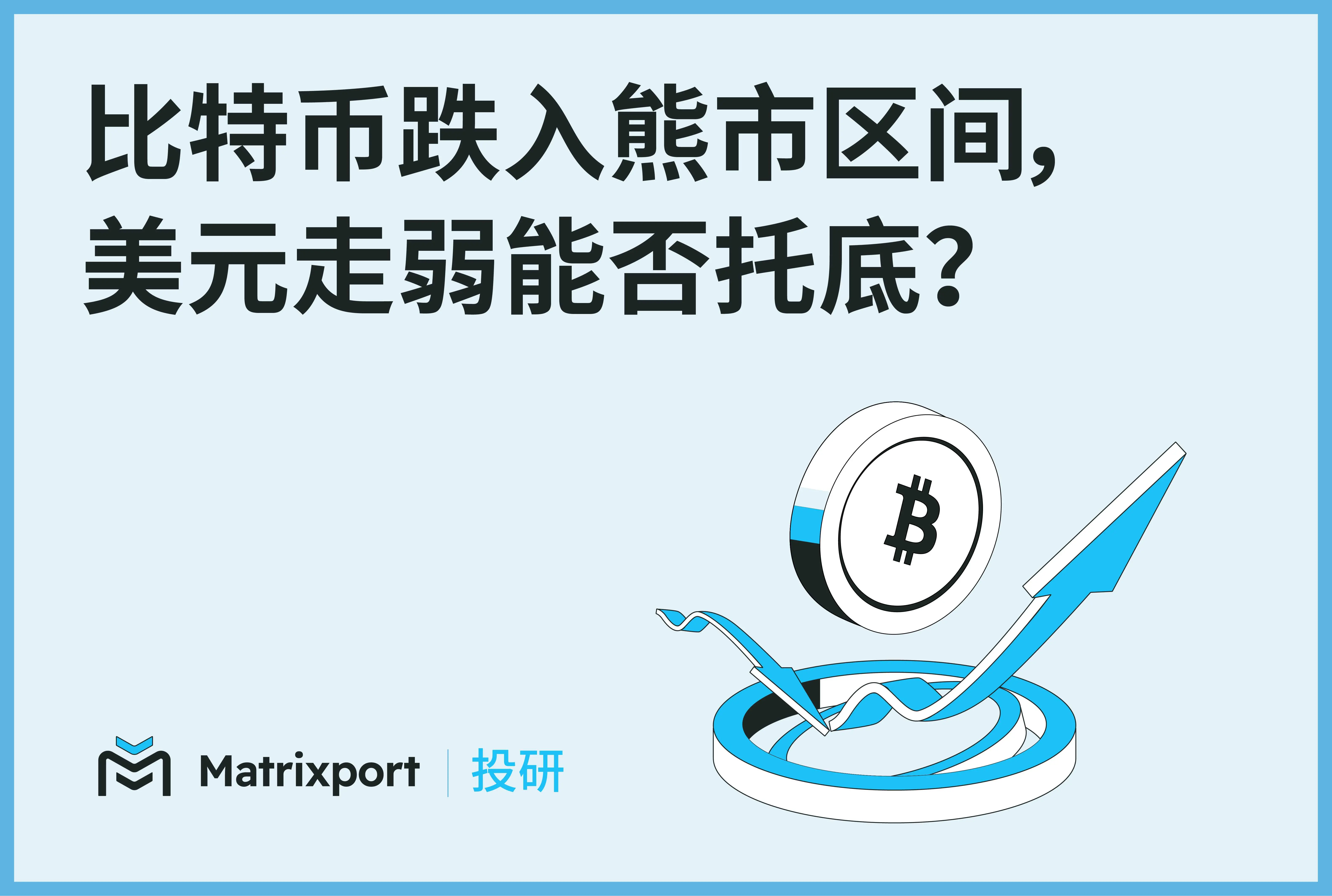 Matrixport 投研：比特币跌入熊市区间，美元走弱会成为下一个支点吗？