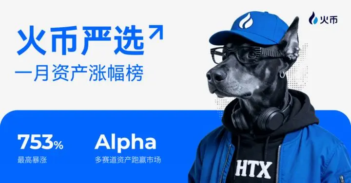 火幣HTX 發布「火幣嚴選」1月資產漲幅榜：逆勢捕捉 Alpha，多賽道資產跑贏市場