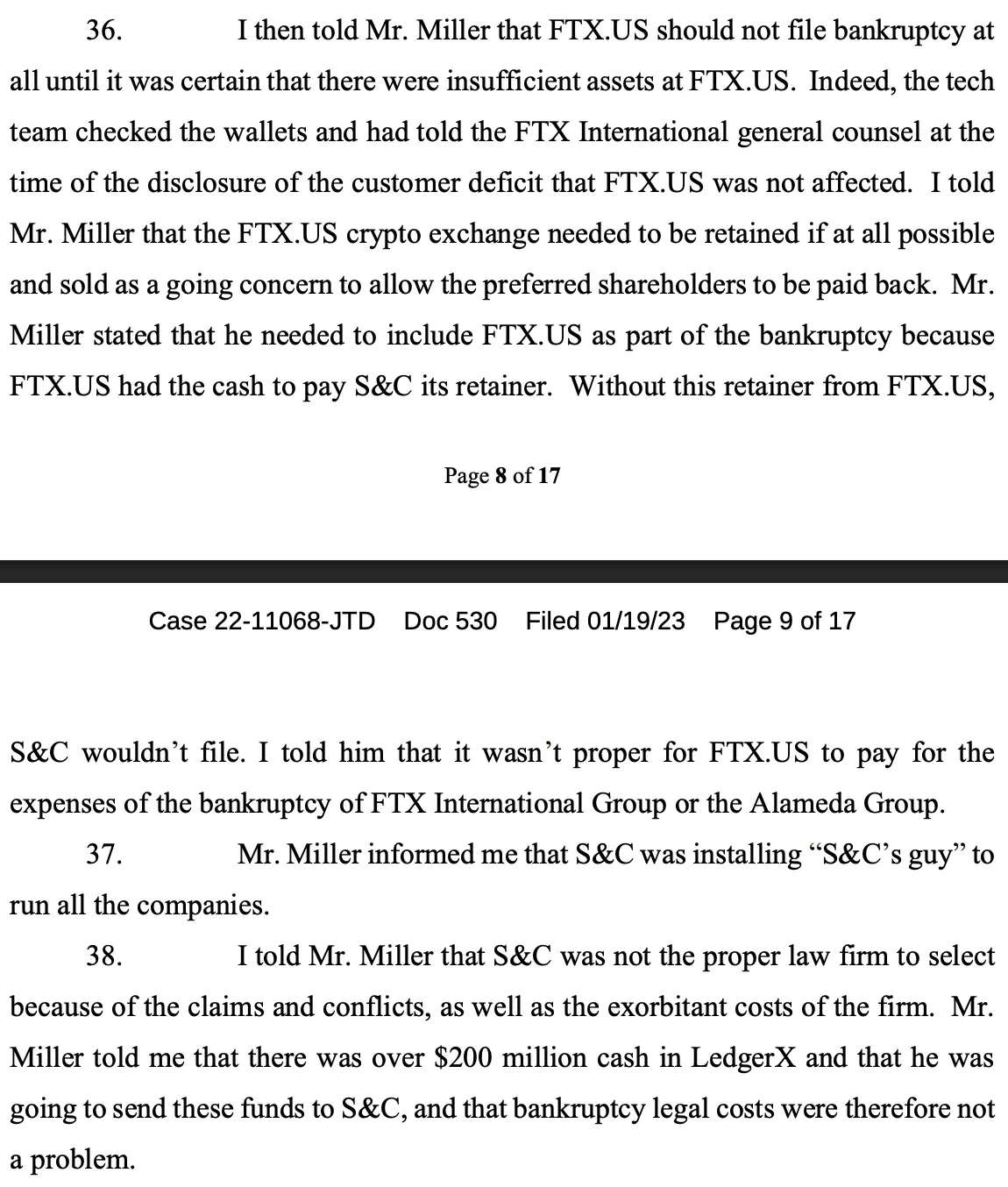 SBF: Never filed for FTX bankruptcy, lawyers submitted false bankruptcy filings to steal the company's assets