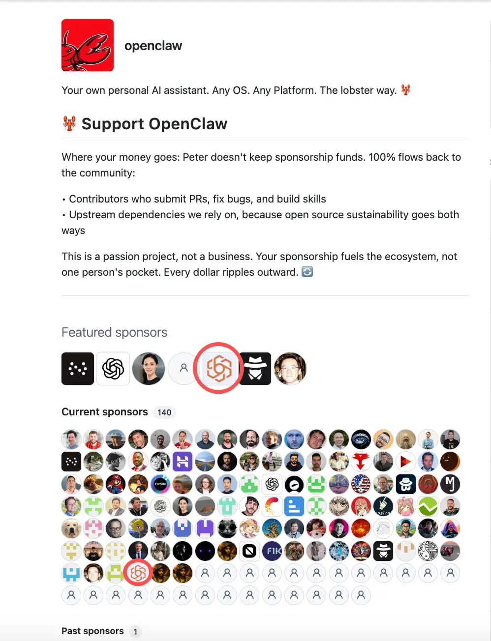 Tribute to Peter, founder of OpenClaw