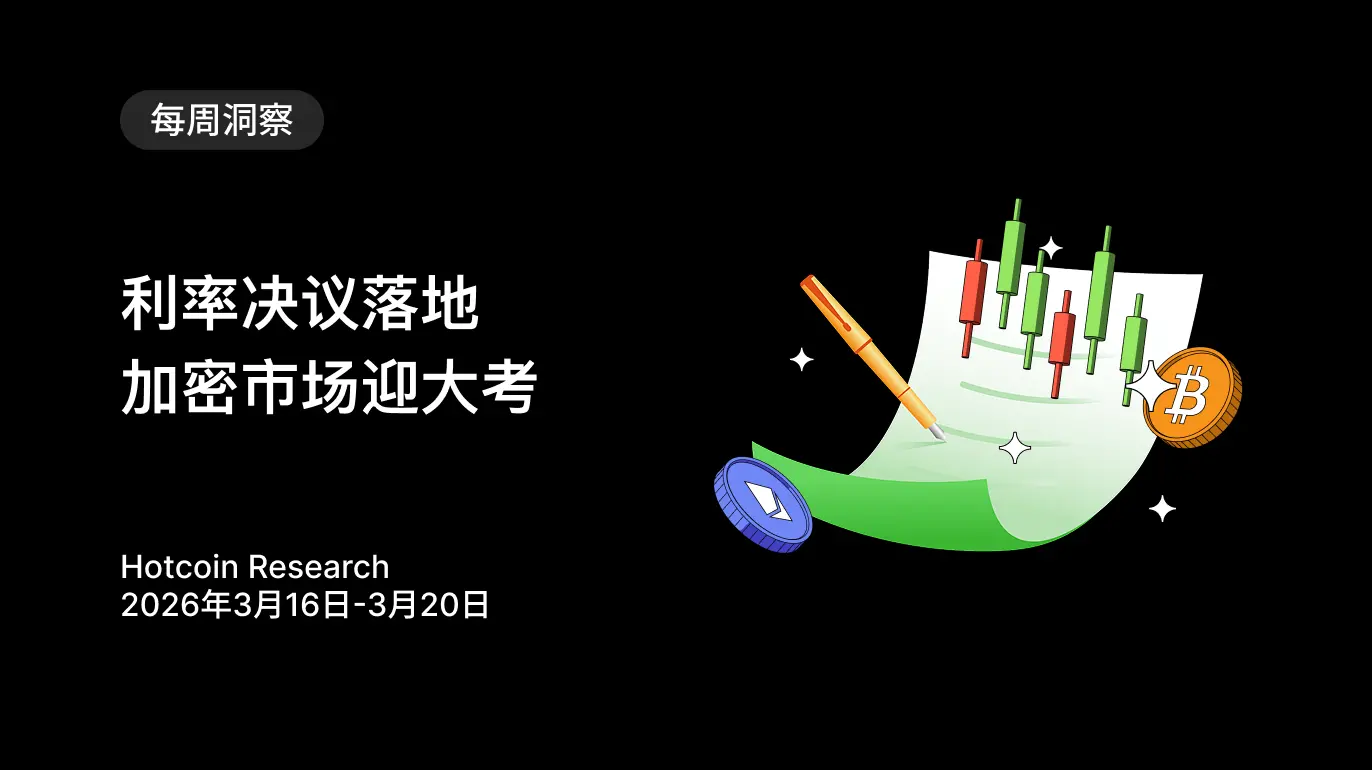 利率決議落地，加密市場迎大考 | 2026年3月16日-3月20日