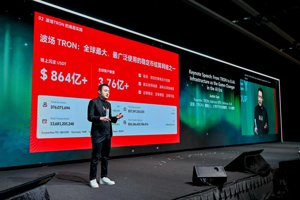 Sun Yuchen makes a significant statement at the Hong Kong Web3 Carnival: B.AI leads the AI Agent financial infrastructure, ushering in a new era of independent agent economy