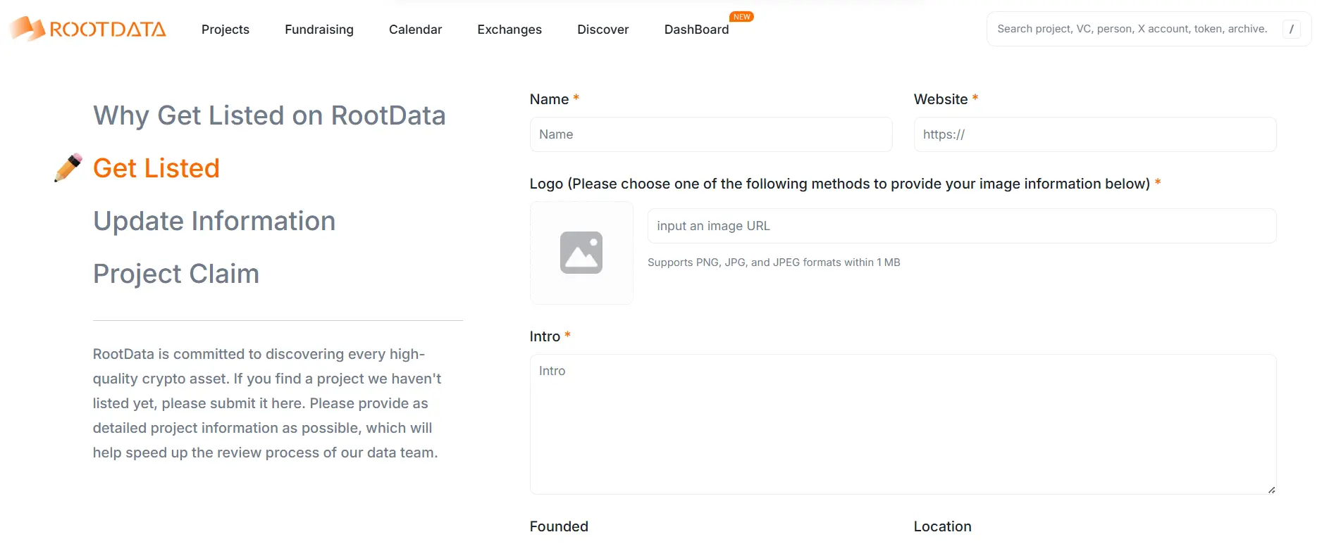 Why must Web3 projects be included in RootData?