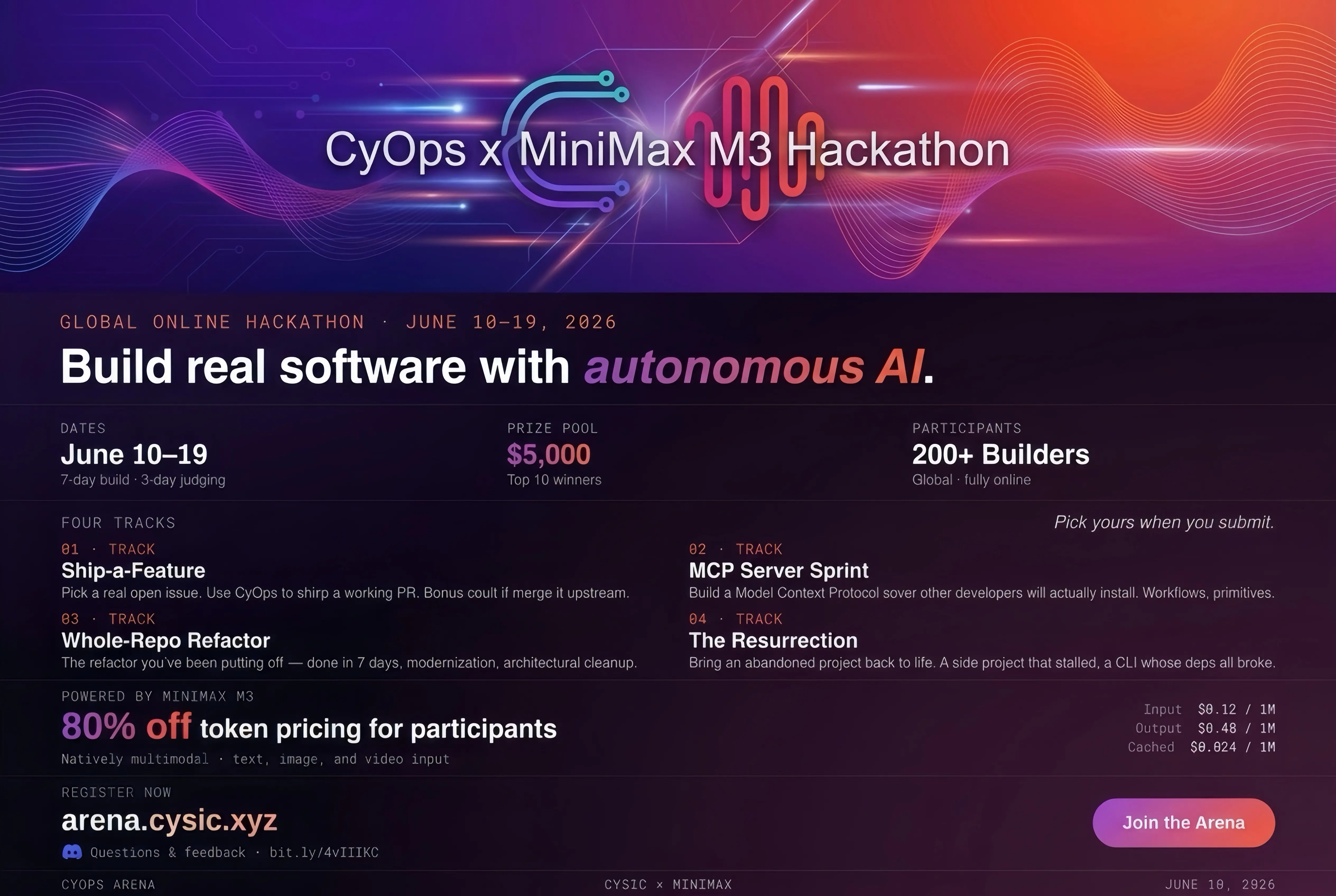 Cysic and MiniMax launch AI Coding Hackathon with an open prize pool of over 30,000 yuan