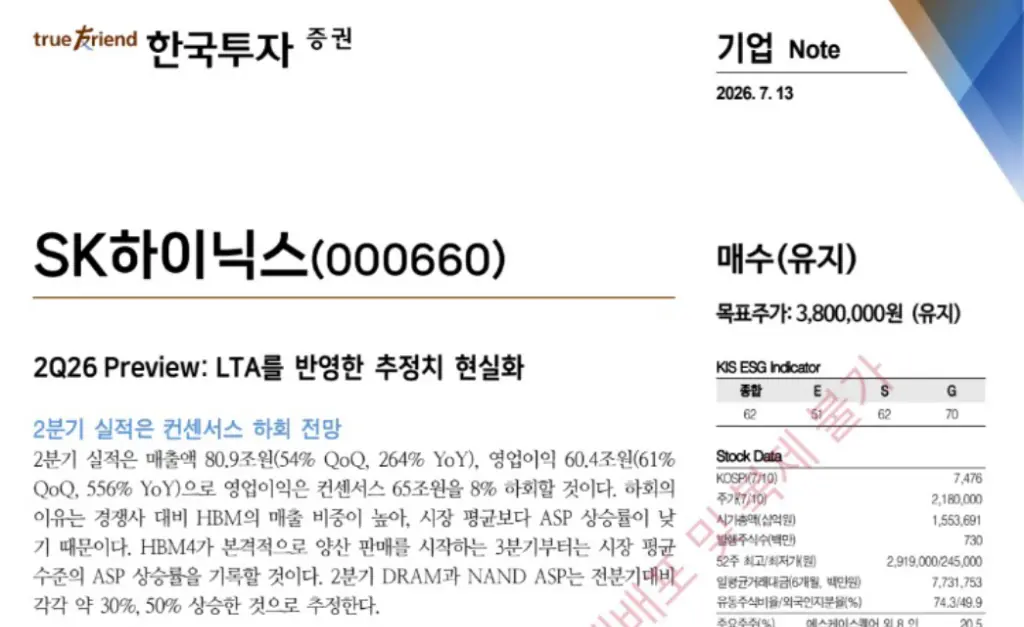 A South Korean brokerage's statement that performance 