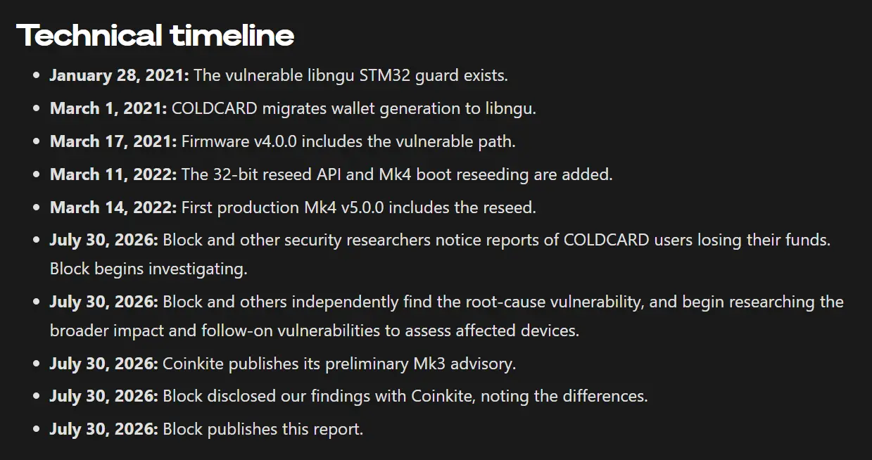 Coldcard 被盗上亿美元，当冷钱包也不安全