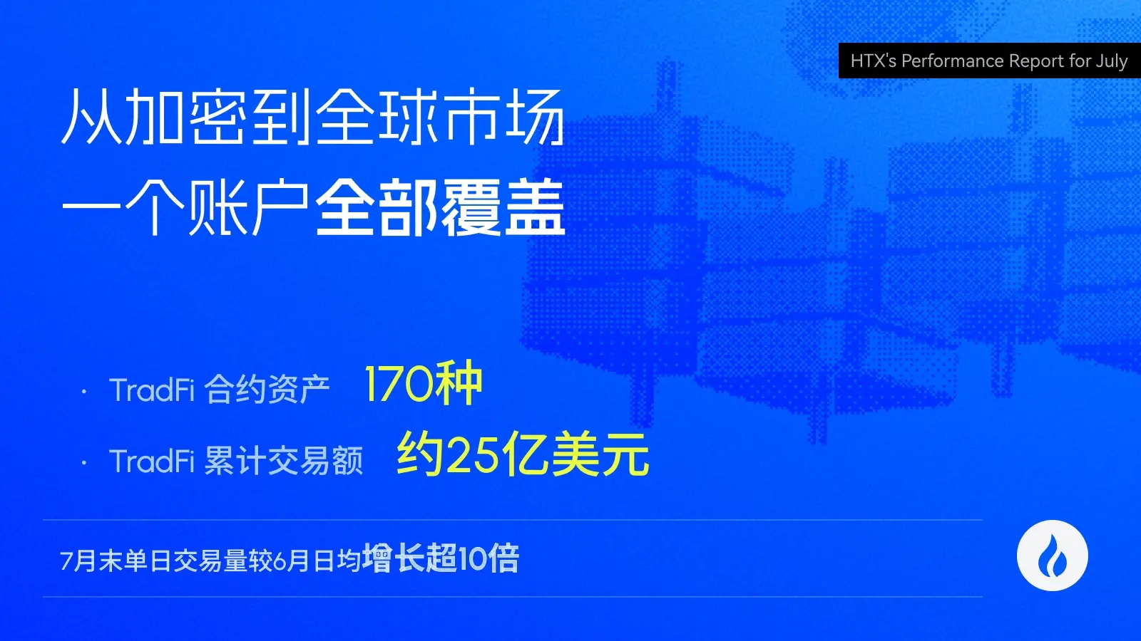 火币HTX 发布7月成绩单:TradFi专区持续进化,单日交易量创历史新高