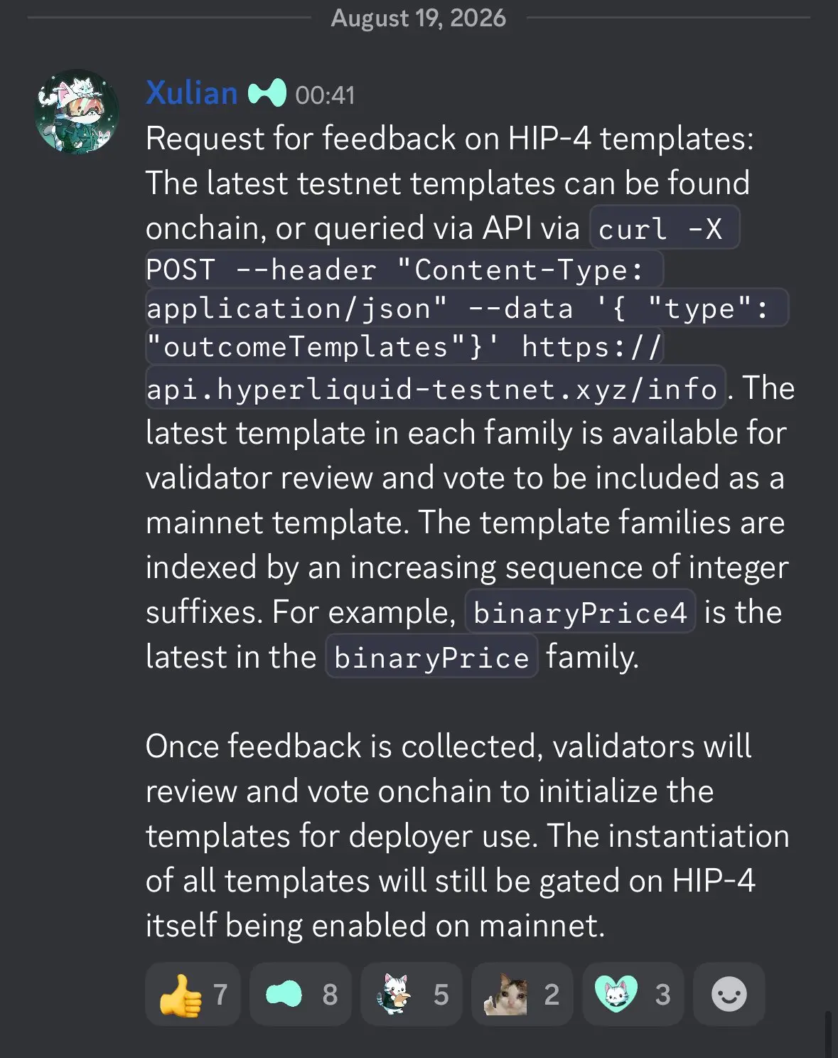 消息人士:Hyperliquid 核心贡献者已就 HIP-4 模板公开征求反馈