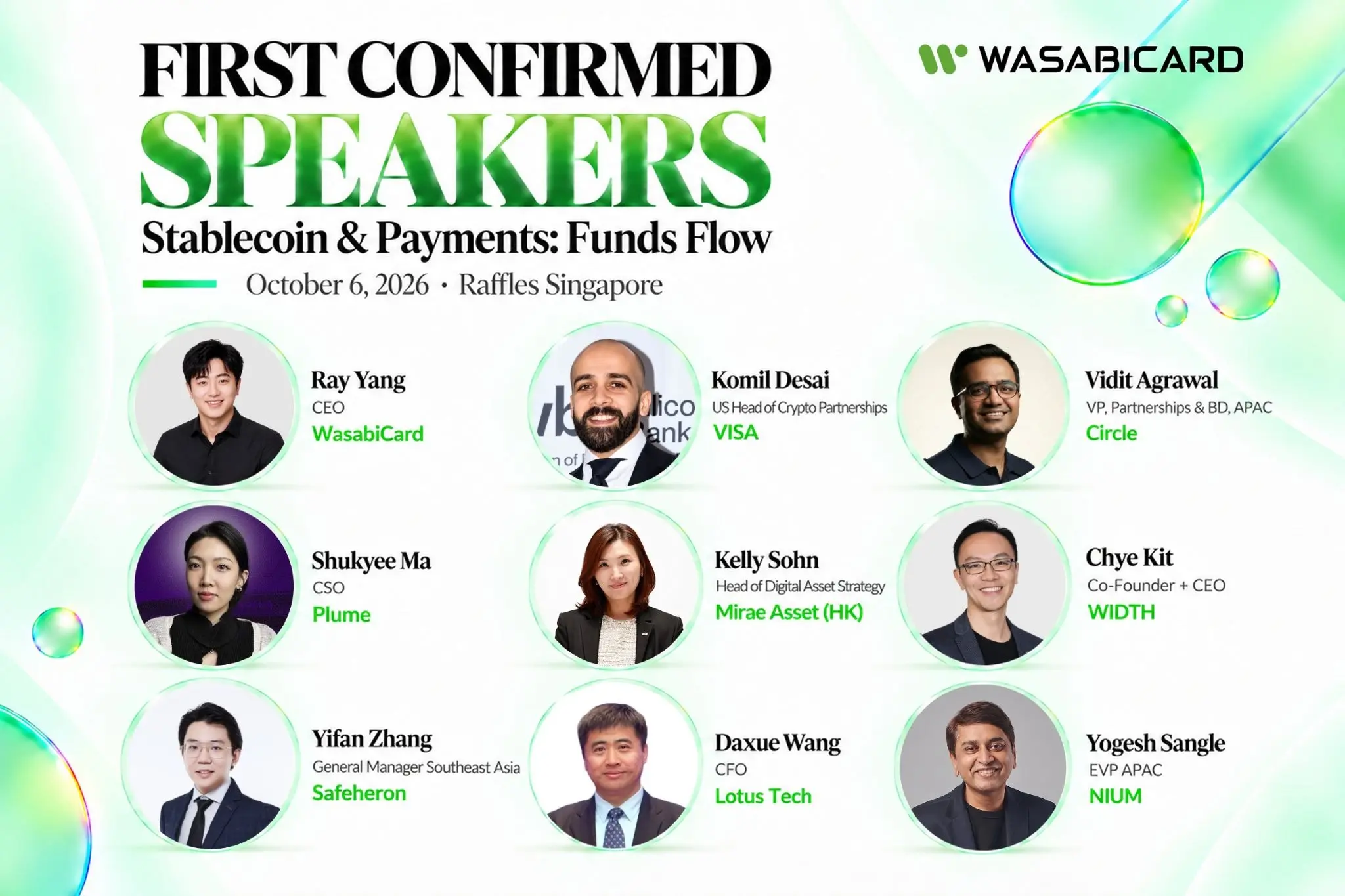 On the eve of TOKEN2049 Singapore conference, WasabiCard gathers stablecoin payment institutions to discuss new trends in global capital flow