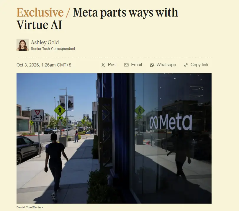 入职才 4 个月,宋晓冬团队被曝与 Meta 分道扬镳,理由:工作风格不合