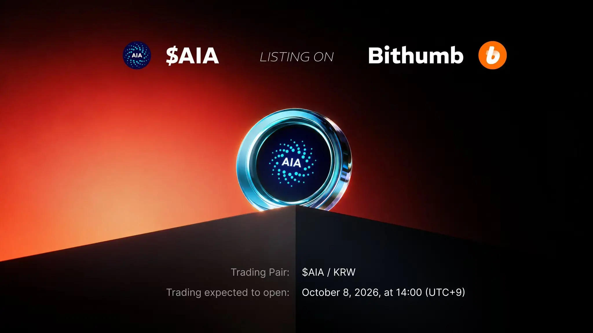 DeAgentAI 代币 AIA 上线 Bithumb 韩元市场并公布新质押计划