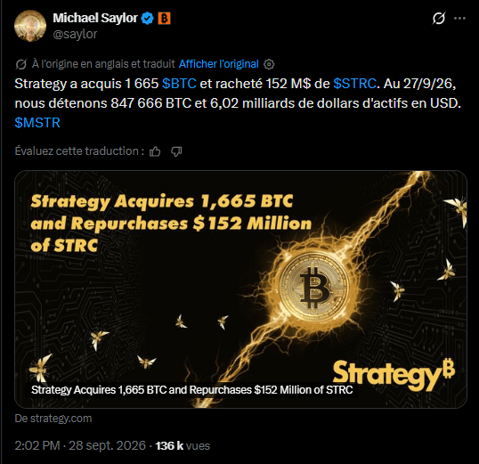 Strategy hat 1.665 BTC für 142,7 Millionen Dollar zu seiner Kasse hinzugefügt und 151,7 Millionen Dollar ausgegeben, um eigene STRC-Aktien zurückzukaufen. Das Unternehmen von Michael Saylor hat somit mehr Geld für die Unterstützung eines seiner Finanzierungsvehikel ausgegeben als für den Kauf des Vermögenswerts, der die gesamte Strategie begründet.
Im Gegenzug hat das Unternehmen 246,2 Millionen Dollar Nettoprofit durch den Verkauf von 1,47 Millionen MSTR-Aktien erzielt, ohne eine einzige Vorzugsaktie auszugeben.
